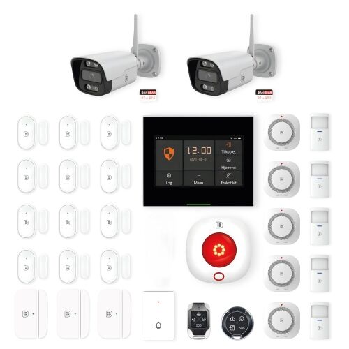 alarmsystem med 2 kameraer mega pakke